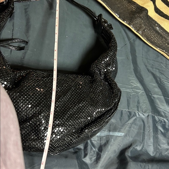 Jana Feifer sequin black bag 14 inches wide by 17 inches strap to bottom of bag - Picture 4 of 4